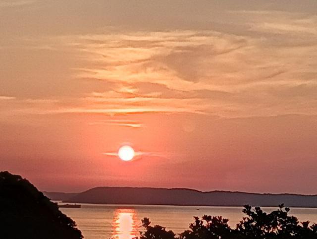 オーシャンビューデッキからの夕日