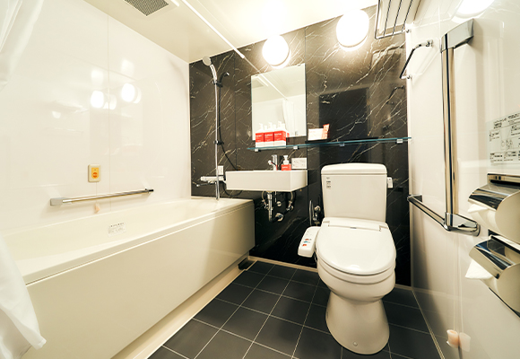 バリアフリー設計の客室