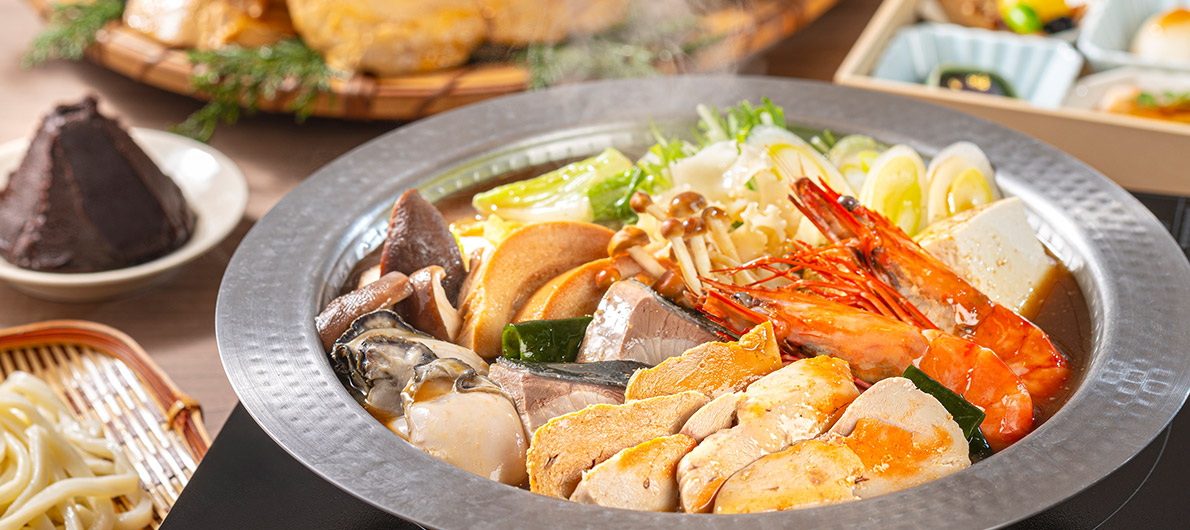 あん肝の海鮮赤味噌鍋＆おばんざいセット