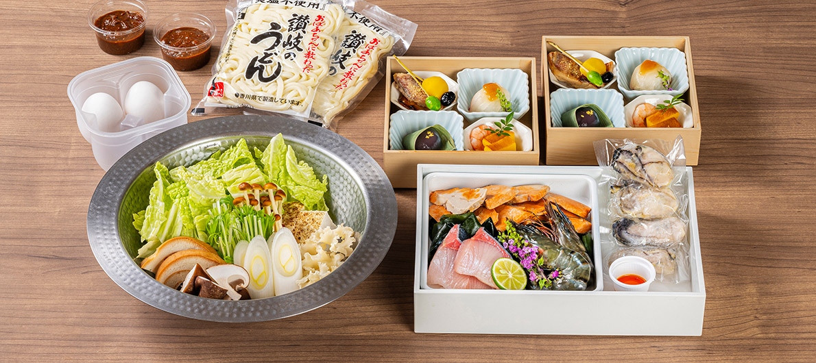 あん肝の海鮮赤味噌鍋＆おばんざいセット内容