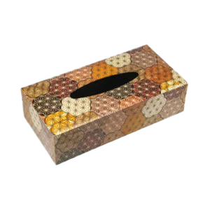箱根寄木細工 ティッシュボックス 亀甲の画像