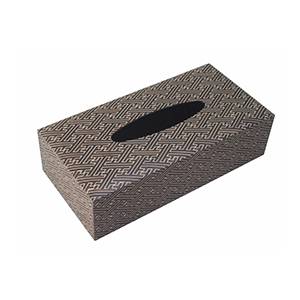 箱根寄木細工 ティッシュボックス 紗綾型の画像